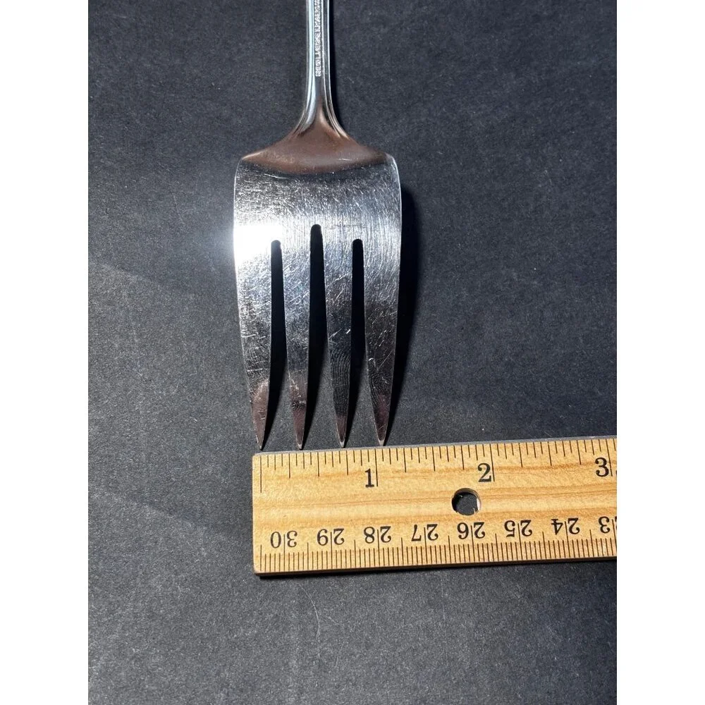 Simeon L. George H. Rogers Company Oneida Serving Fork Silver Plate Vintage 40s
